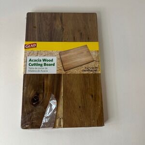 Glad Acacia Wood Cutting Board 11 x 7 x 0.6" Brown
